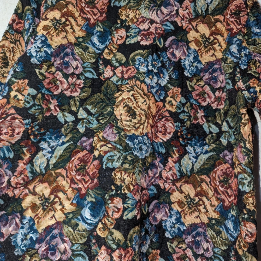 Vintage Floral Tapestry Button Down Jacket - Picture 3 of 6